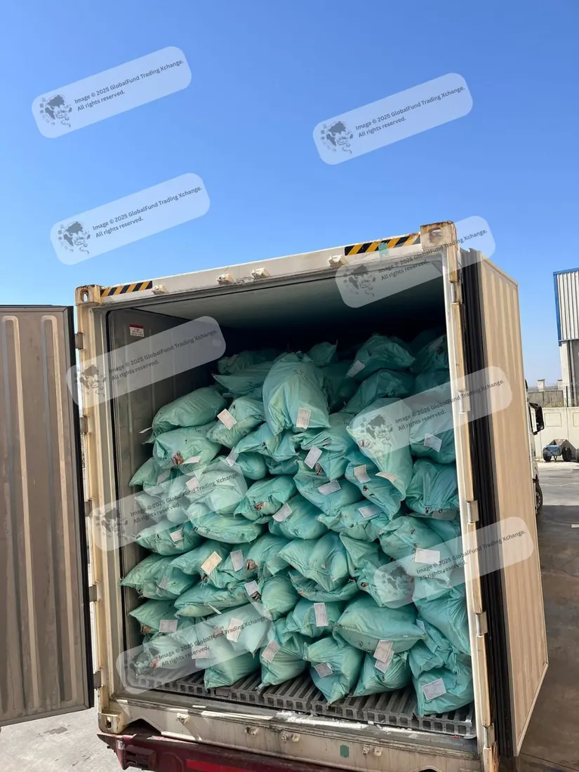 Bagged skipjack loaded in a refrigerated container